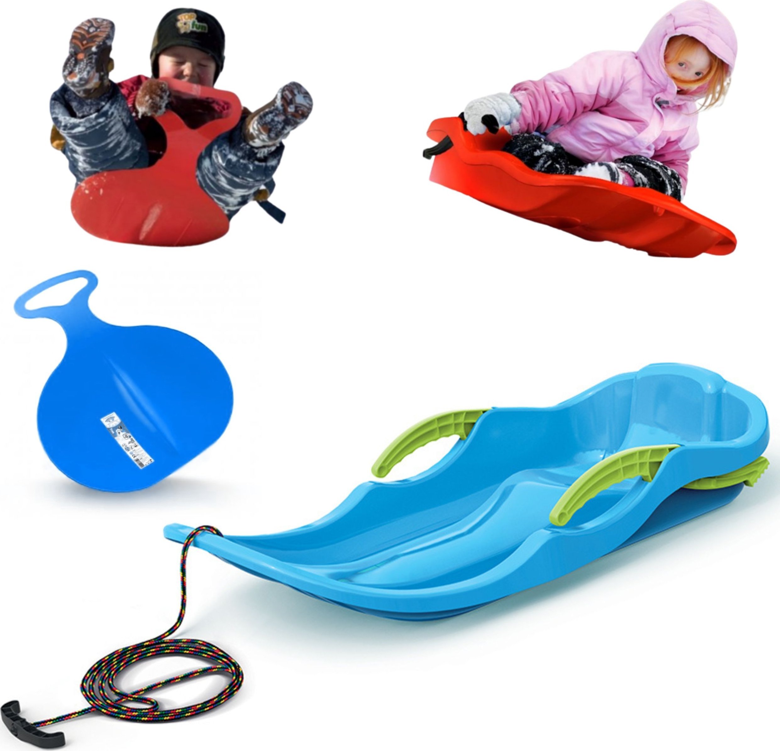 Prosperplast Sanki Bobslej z hamulcami Race S + Ślizg Jabłuszko