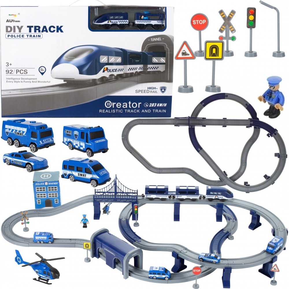 Pociąg Duży Elektryczny Policja Auta 92 el