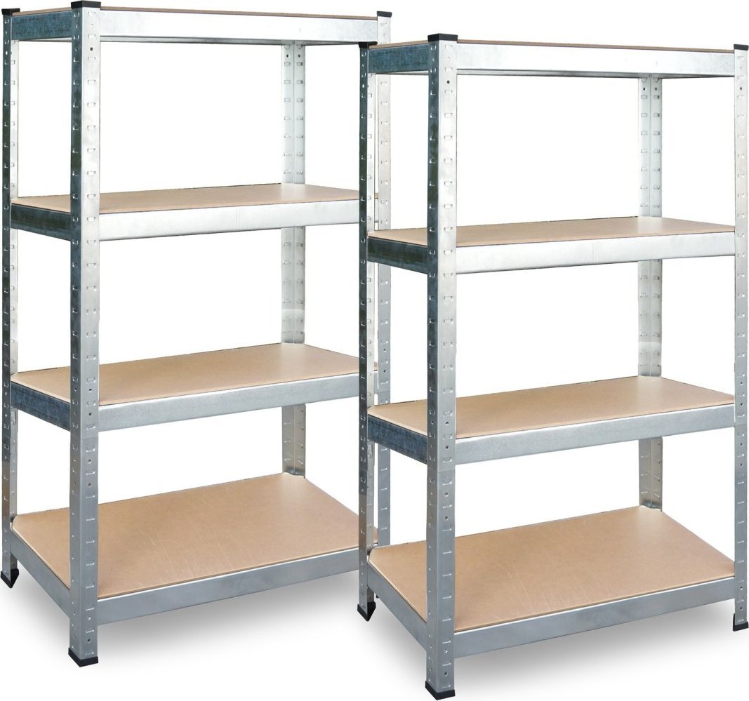 Plonos Regał metalowy magazynowy zestaw 2 szt 180 x 90 x 40 cm Plonos PL-702