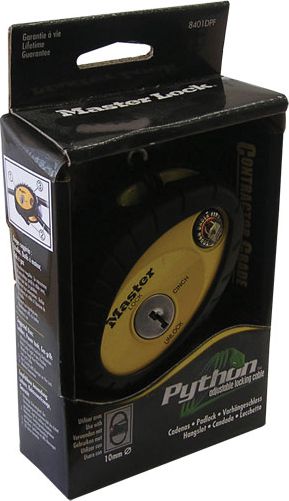 MasterLock Głowica Zapięcia PYTHON Bez Linki Czarno-żółta (MRL-8401EURDPF)