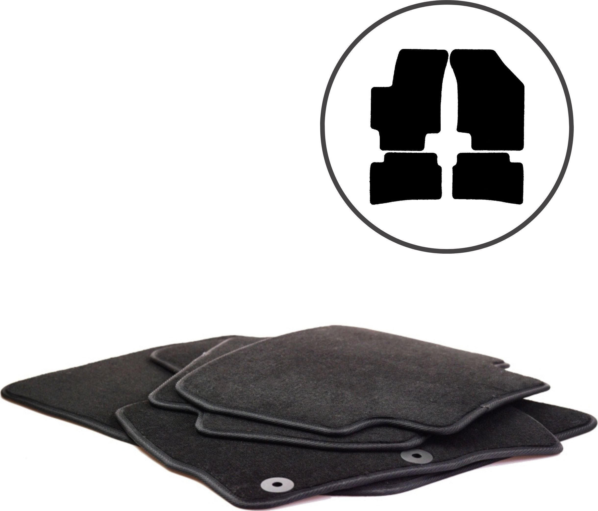 Dikel Dywaniki samochodowe welurowe 4szt. KIA Rio II