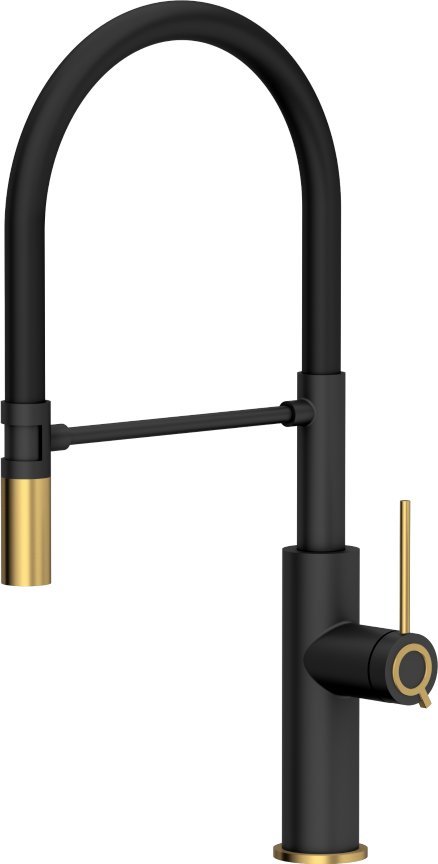 Bateria kuchenna Quadron Gemma Q Line SteelQ stojąca Pure carbon / Nano PVD złoty (84818011)