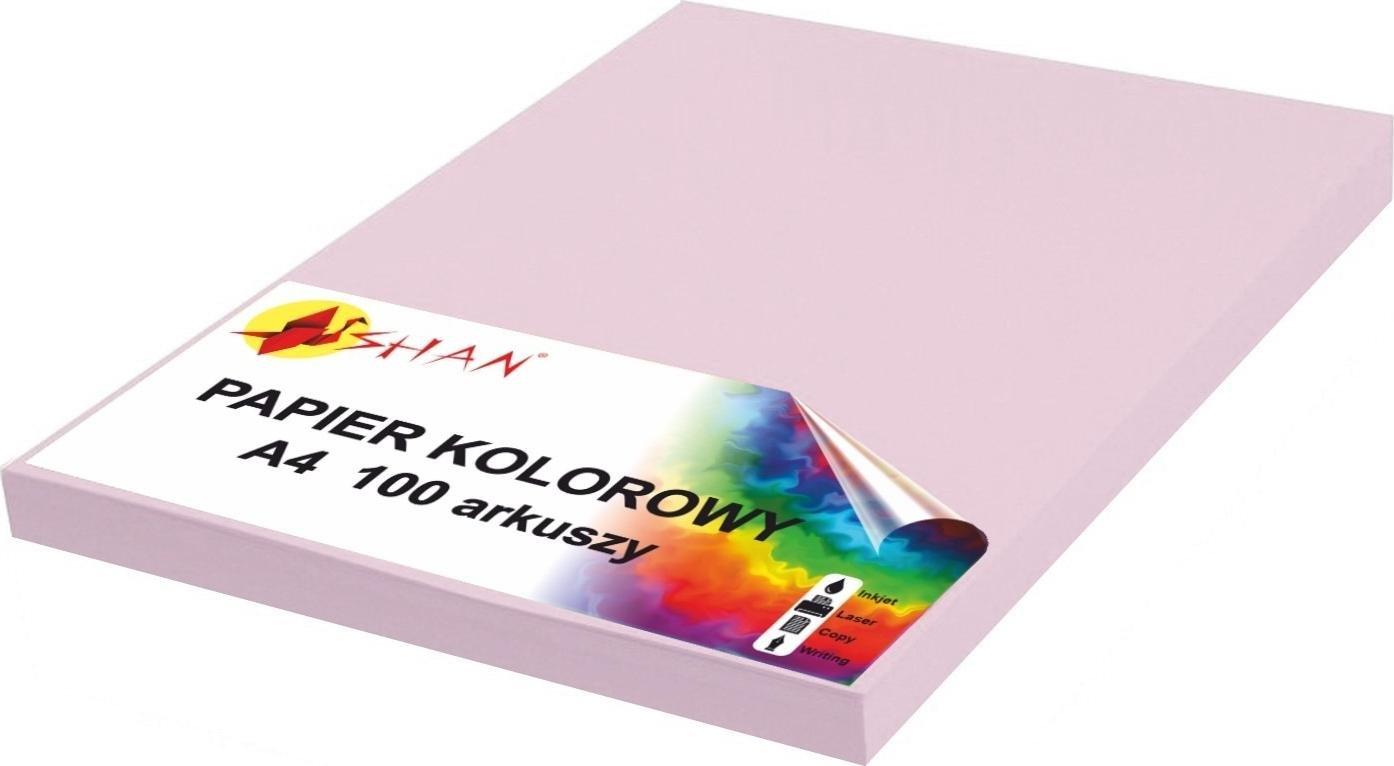 Shan Papier kolorowy A4 110g brudny róż jasny 100 arkuszy