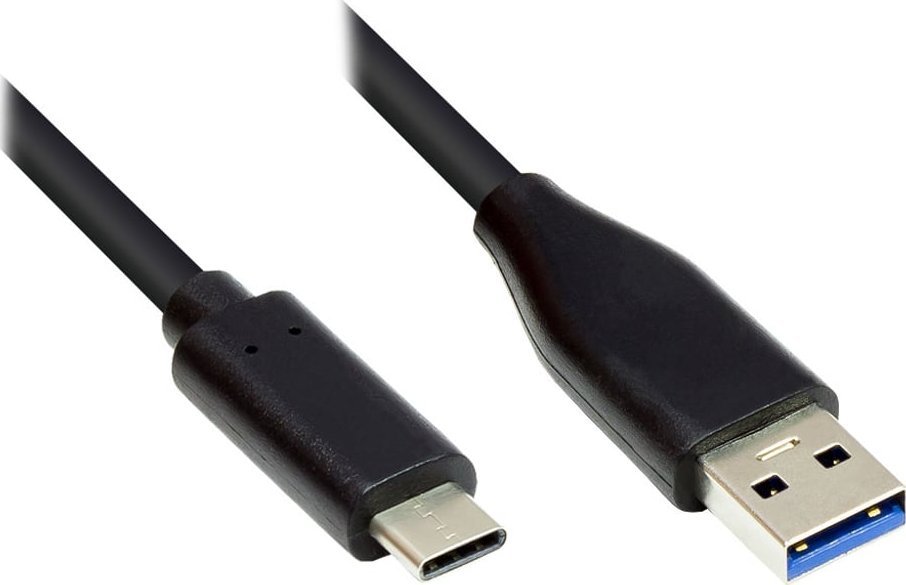 Kabel USB Alcasa USB-A - USB-C 0.5 m Czarny (GC-M0126)