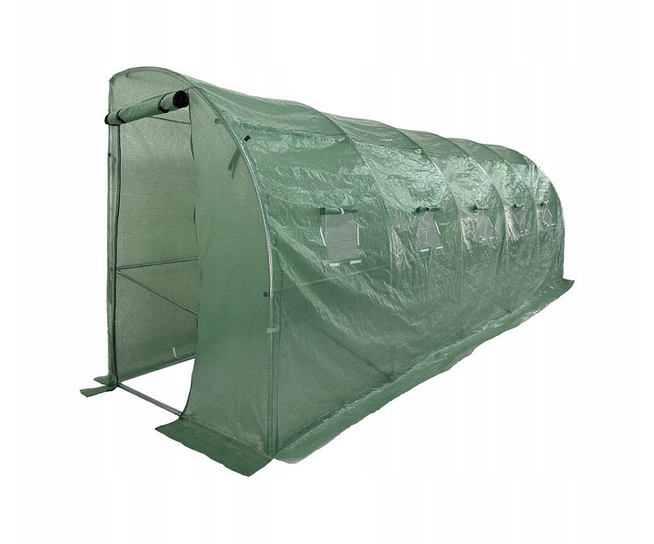 Tunel szklarniowy przyścienny 6x1,5m zielony 9m2 rurki 25 mm