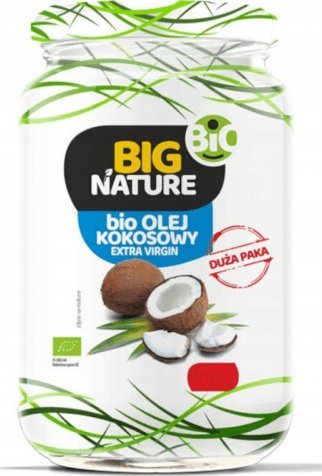 Big Nature Olej kokosowy extra na zimno bio 480 ml Duża Paka