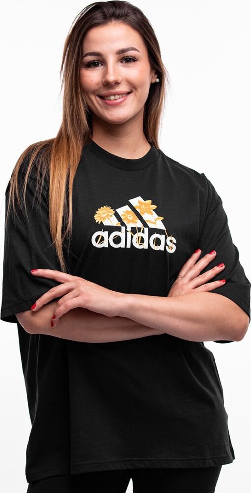 Adidas Koszulka damska adidas Flower Pack Badge of Sport czarna IR5896 M