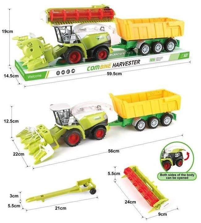 Zestaw kombajnów z przyczepą