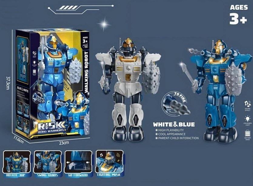 Madej Robot na baterie muzyka, światło Madej