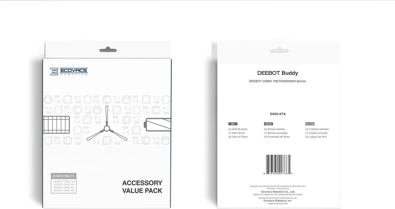 Ecovacs Zestaw serwisowy dla serii OZMO 920/950/T8 (w tym: 1x szczotka główna, 4x szczotki boczne, 3x filtry