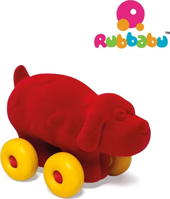 Rubbabu Rubbabu Pies pojazd sensoryczny czerwony