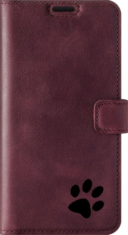 Surazo Wallet case - Nubuk Burgund - Łapa czarna Samsung Galaxy Note 10+