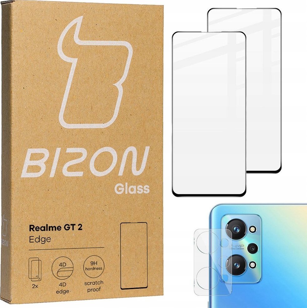 Bizon Szkło hartowane Bizon Glass Edge do Realme GT2