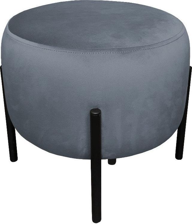 Atos Pufa WILFRED BL VELVET ciemnoszara