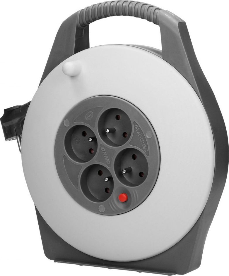 Orno Przedłużacz bębnowy, 4 gniazda 2P+Z, kabel PVC H05VV-F 3x1mm2, długość 10m