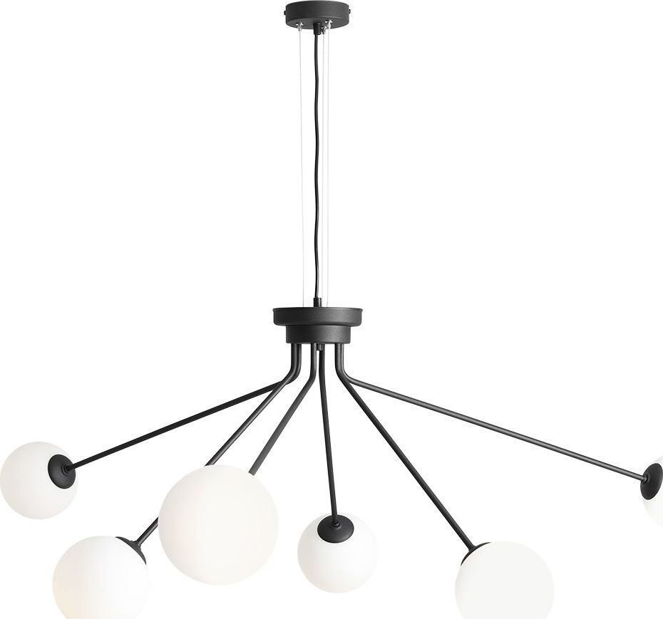 Lampa wisząca Aldex Nowoczesna lampa sufitowa czarna Aldex HOLM kule 1082K1