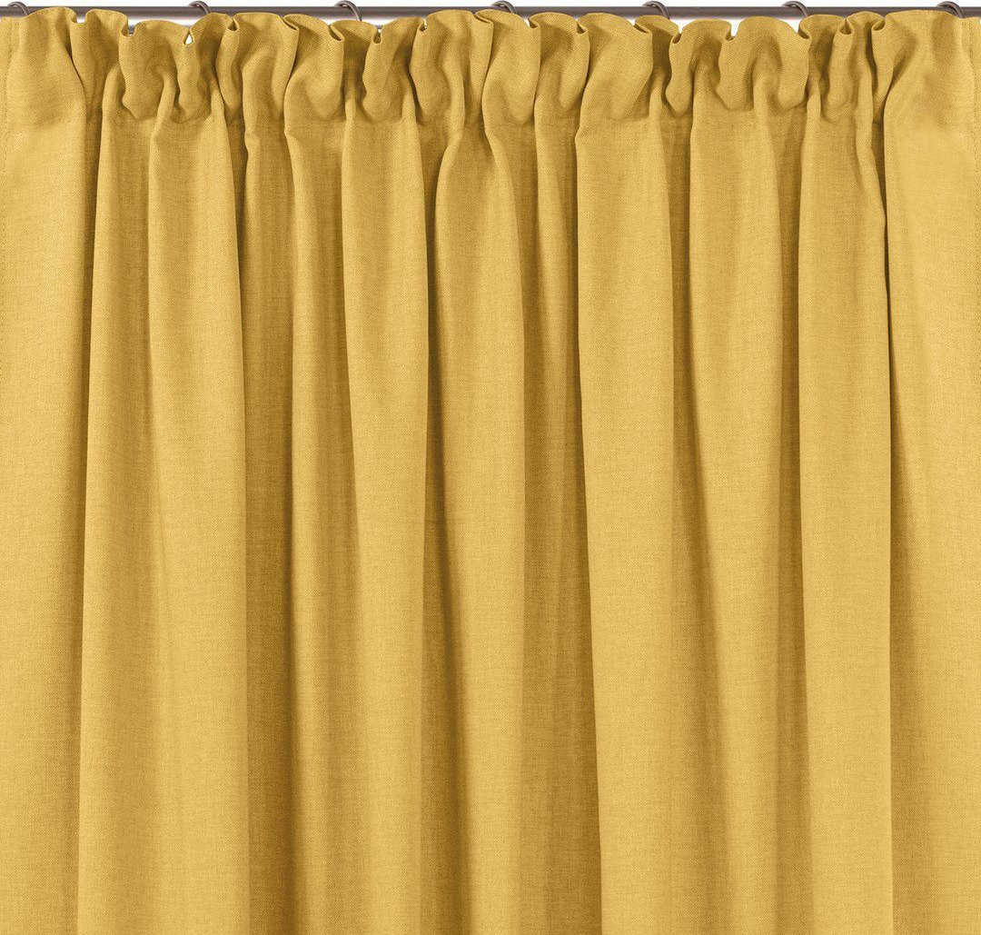 Homede Homede Zasłona CARMENA plecionka na taśmie smok 220x300 musztardowa wzór 1