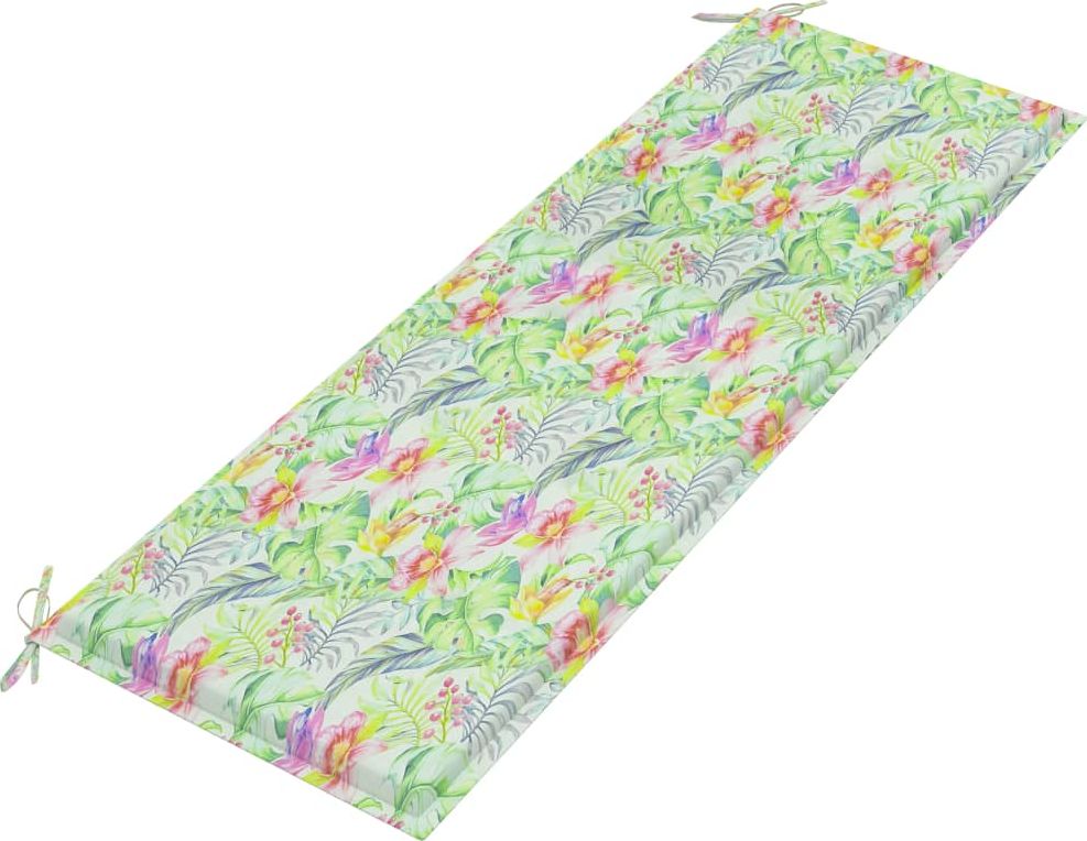 vidaXL Poduszka na ławkę ogrodową w liście 150x50x4cm tkanina