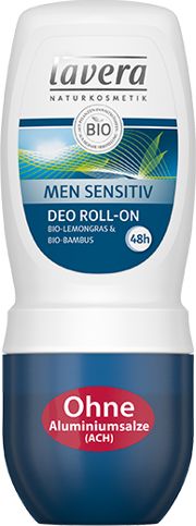 Lavera MEN SENSITIV 48h dezodorant roll-on z bio-trawą cytrynową i bio-bambusem uniwersalny