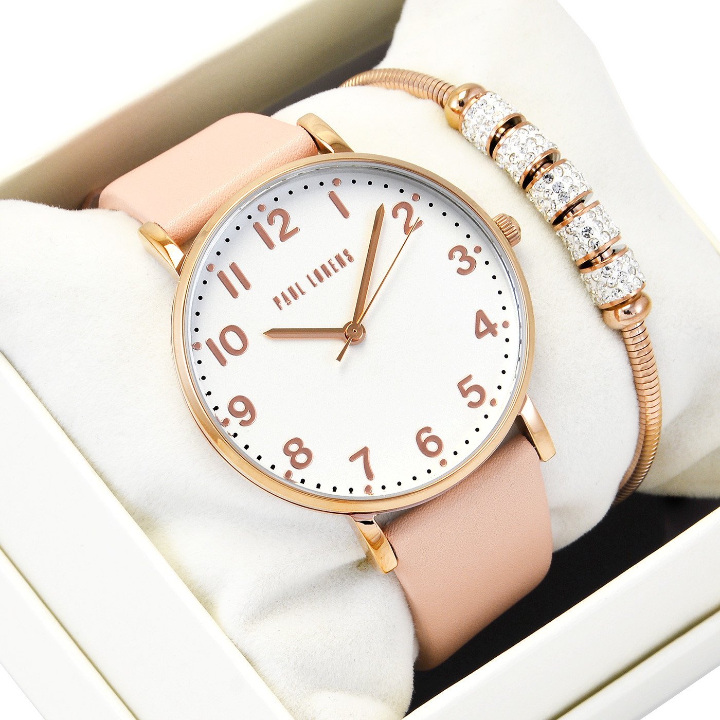 Zegarek damski złoty FARAH zestaw z bransoletką