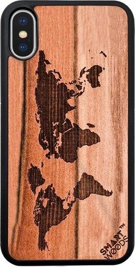 SmartWoods CASE ETUI DREWNIANE SMARTWOODS MAPA ŚWIATA HUAWEI P30 LITE standard