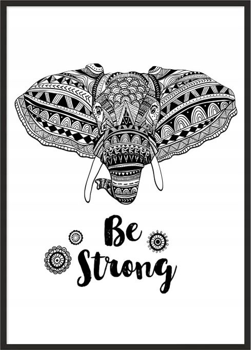 E-druk OBRAZ PLAKAT W RAMIE 53x73 cm Strong P857