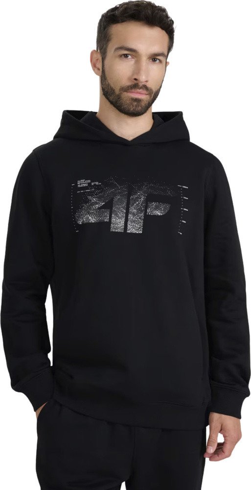 Bluza męska 4F M1904 czarna 4FWAW25TSWSM1904 20S L