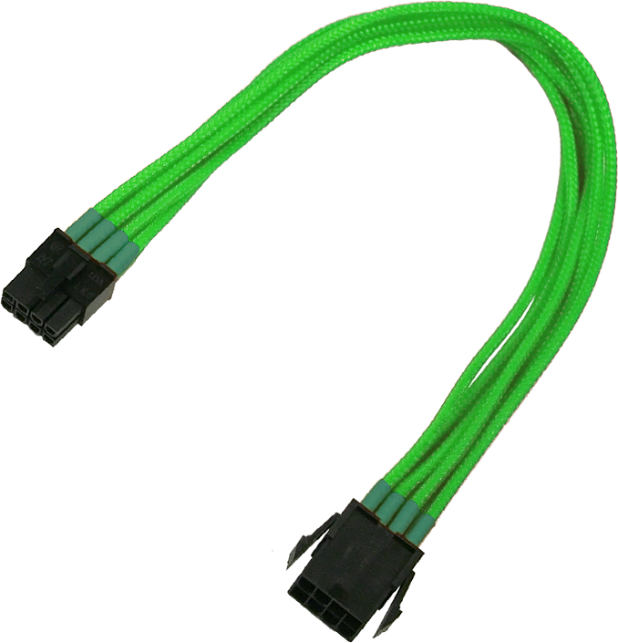 Nanoxia PCIe 8-pin - PCIe 8-pin, 0.3m, Zielony (NX8PE3ENG)