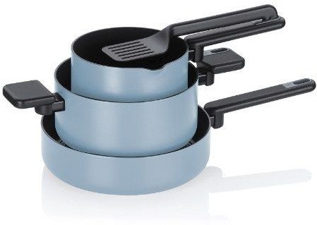 Zestaw 3 garnków 5el. dymny błękit Miira / Kela