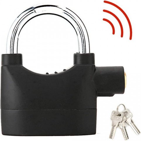 KŁÓDKA Z ALARMEM 110dB ZABEZPIECZENIE ALARM GŁOŚNY