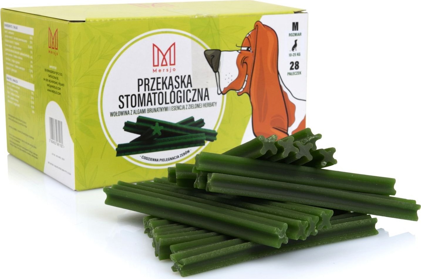 Mersjo Przekąska stomatologiczna dla psów Dental Sticks M (10-25kg) 28szt.