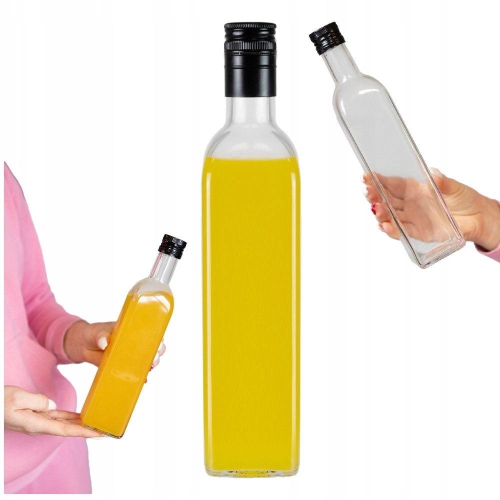 Butelka MARASCA BEZBARWNA 500 ml na oliwę nalewki ocet syrop sok 0,5l