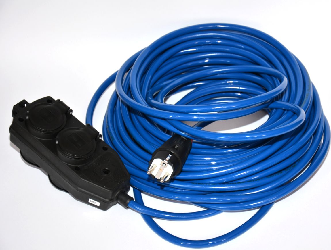 Hilark Przedłużacz H07BQ-F 3x2,5mm2 25m ROZGAŁĘŹNIK 4+1 NIEBIESKI