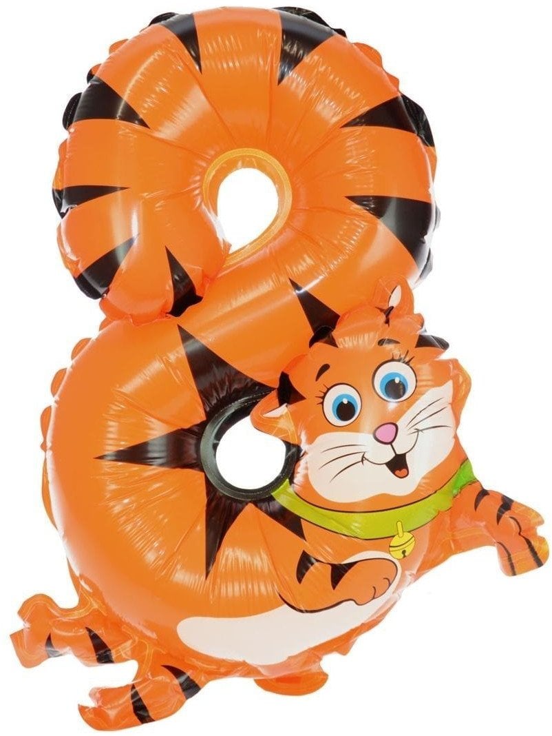 Balon foliowy cyferka 8 zwierzątko