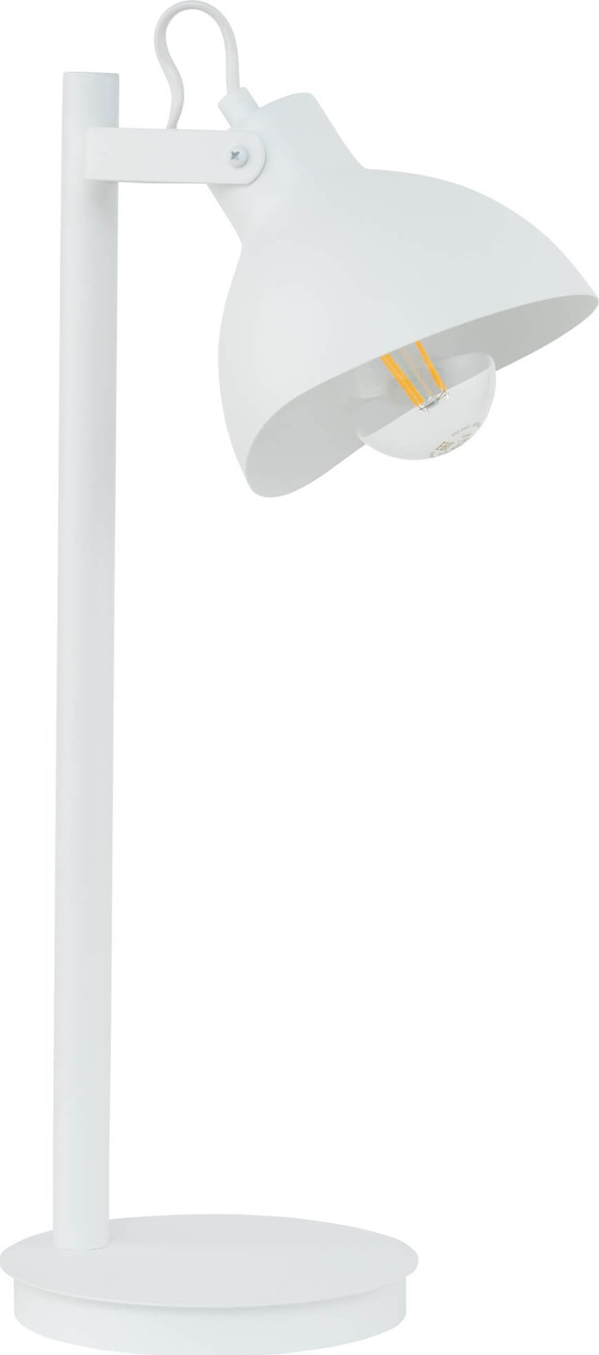 Lampka biurkowa Sigma Stojąca lampa nocna Flop regulowana do sypialni biała