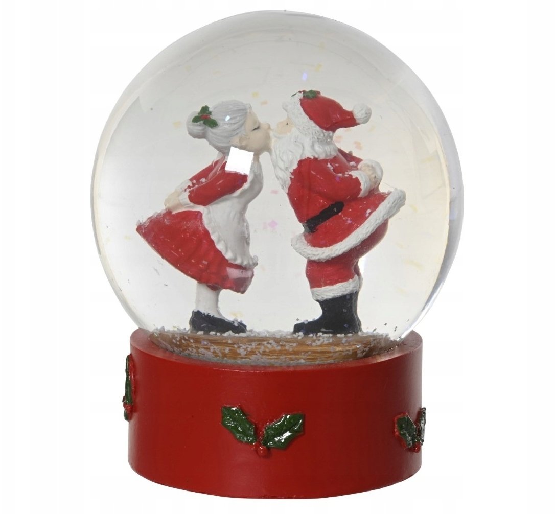 Figurka świąteczna kula śnieżna Mikołaj 10x12cm