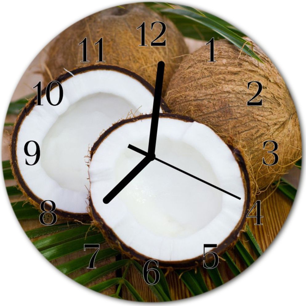 Tulup Zegar szklany okrągły Kokosyfi30 cm - 63545019