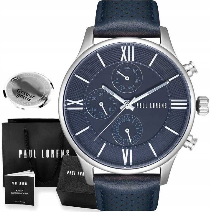 Zegarek męski Paul Lorens SAVRESE-6F1 Z GRAWEREM