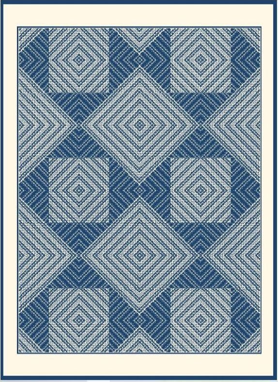 Agnella Białystok Dywan nowoczesny do salonu RATNA Niebieski VENUS 160x220 cm