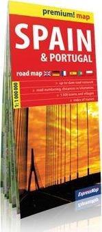 Premium! map Spain and Portugal Road Map