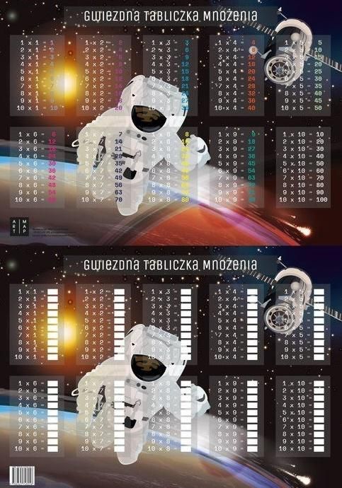 Art-Map Podkładka na biurko. Gwiezdna tabliczka mnożenia