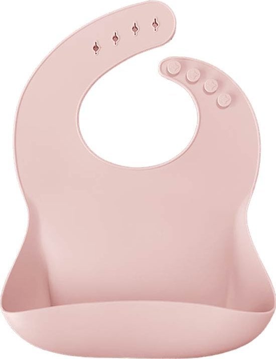 MINIKOIOI MINIKOIOI silicone bib BASICS, 6m+, Pinky Pink, 101300002