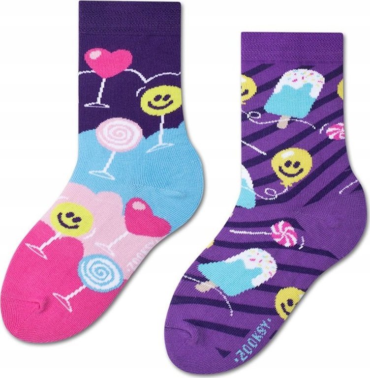 Zooksy ZOOKSY Skarpetki dziecięce mixTURY Słodkości rozm. 30-35