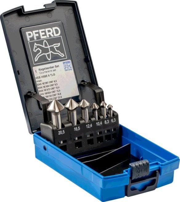 Wiertło Sourcing Set of 6 countersinks PFERD HSSE DIN 335