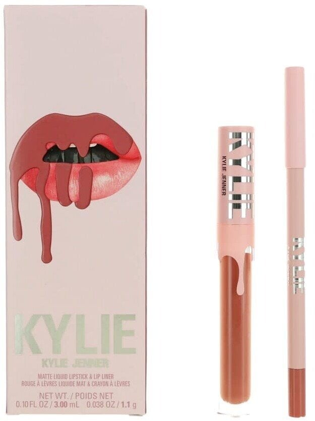 Set Kylie Cosmetics: By Kylie, Liquid Lipstick, 300, Kokok, 3 ml + By Kylie, Pencil, Lip Liner, Kokok, 1.1 g For Women
