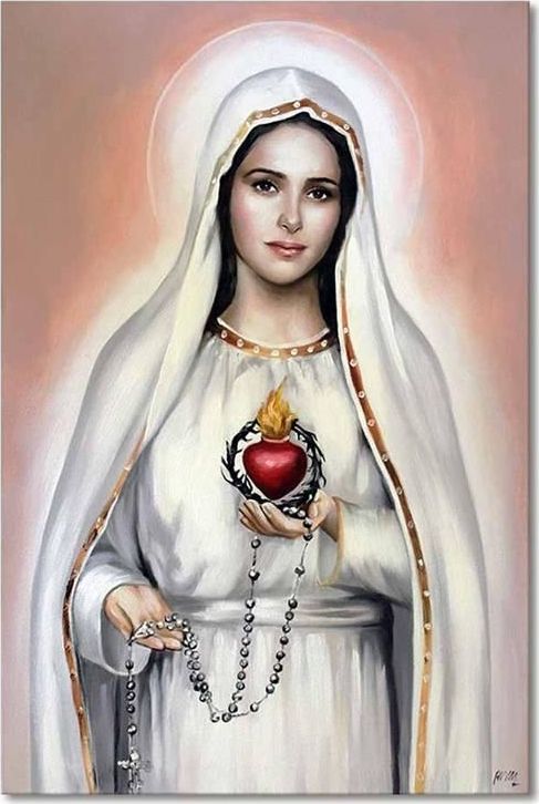 GO-BI Obraz Maryja Ręcznie Malowany 60x90cm uniwersalny