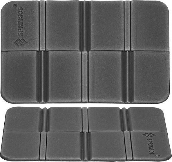 Springos Mata termiczna 37,5x28 cm turystyczna, biwakowa z pokrowcem czarna UNIWERSALNY