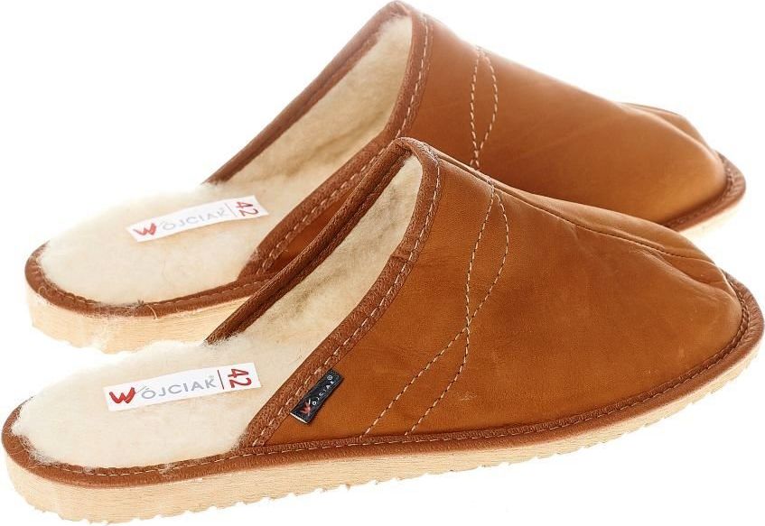 Wójciak Góralskie pantofle ciepłe kapcie męskie ocieplane wełną naturalną pw297 41