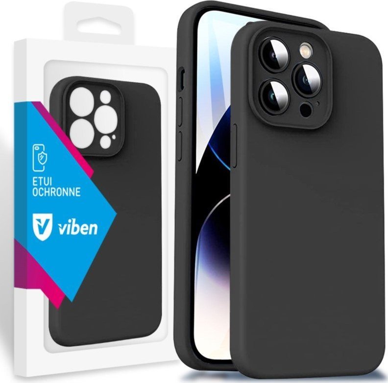 Viben VIBEN Etui Obudowa Liquid iPhone 14 Pro - 6,1" : Kolor - czarny