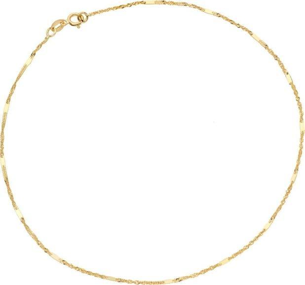 Lovrin Złota bransoletka 585 SPLOT SINGAPURE Z BLASZKĄ